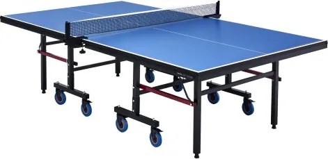 VEVOR Pingpongtafel, professioneel tafeltennisspel, draagbare MDF-tafeltennistafel voor binnengebruik, opvouwbare pingpongtafel met snelklemnet en vergrendelbare wielen, eenvoudige montage in 10 minuten, tafelbladen van 25 mm dik