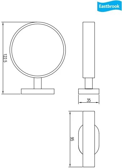 Eastbrook Salerno messing toiletborstelhouder chroom