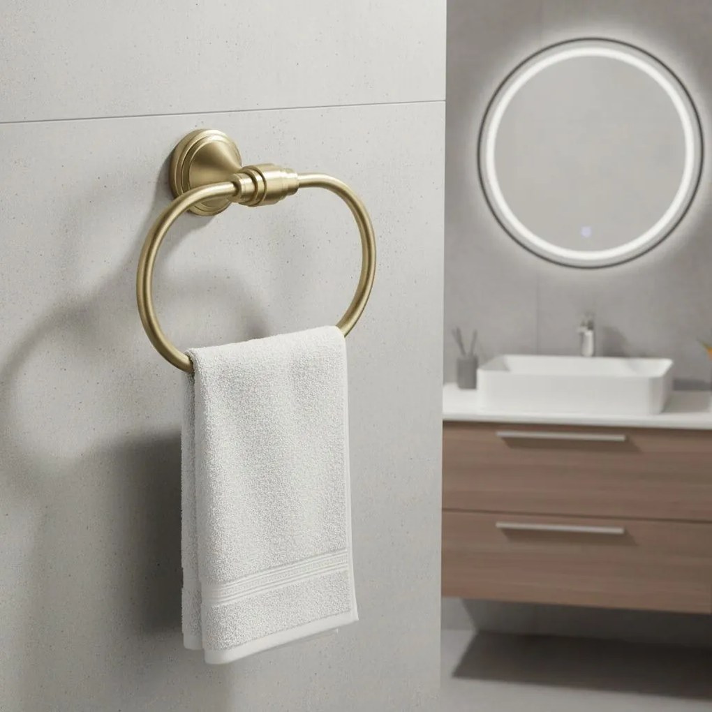 Badkamer haak RING 16101 Aristo Brushed Gold