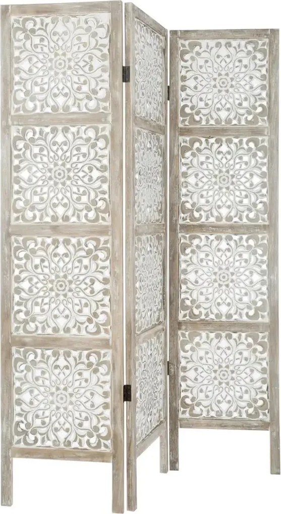 Atmosphera Etnik Kamerscherm - 120 x 169 cm - Gebleekt bruin - 3 Vlakken