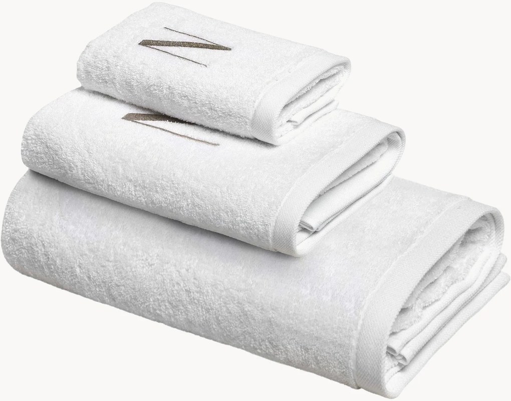 Katoenen handdoekenset Monogram van A tot Z, 3-delig
