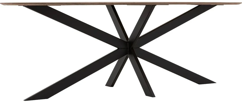 Goossens Excellent Eettafel Floyd, Semi rond 240 x 100 cm