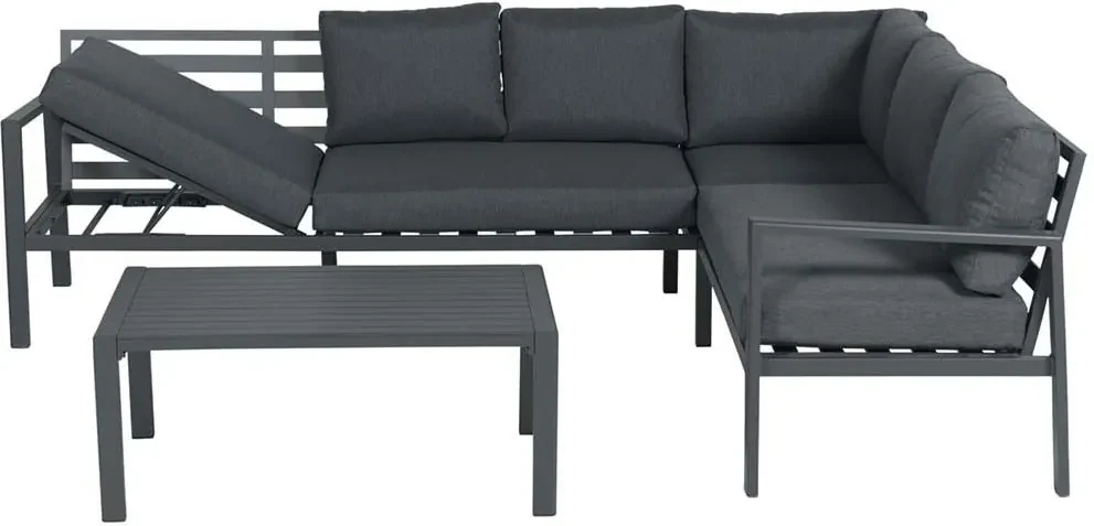 Garden Impressions Denver loungeset 4-delig - zwart