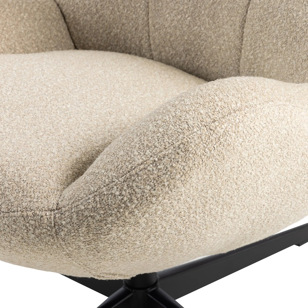 Oorfauteuil Modern Beige Stof