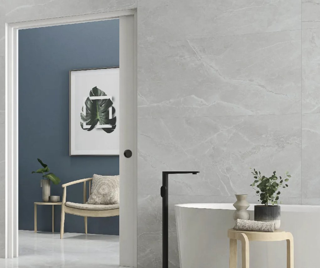 Vloertegel 60x120 Cm Marmerlook Ferrolbosco Licht Grijs R73