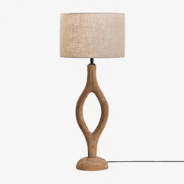 Mangohouten Tafellamp Gracia Mangohout & Licht Zandbruin Ø30 Cm - ↑20 Cm Arlina - Sklum