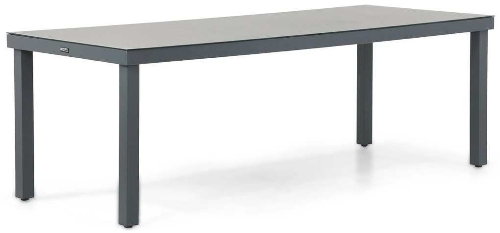 Tuinset 6 personen 220 cm Aluminium/textileen Grijs Presto Vasto/Porto
