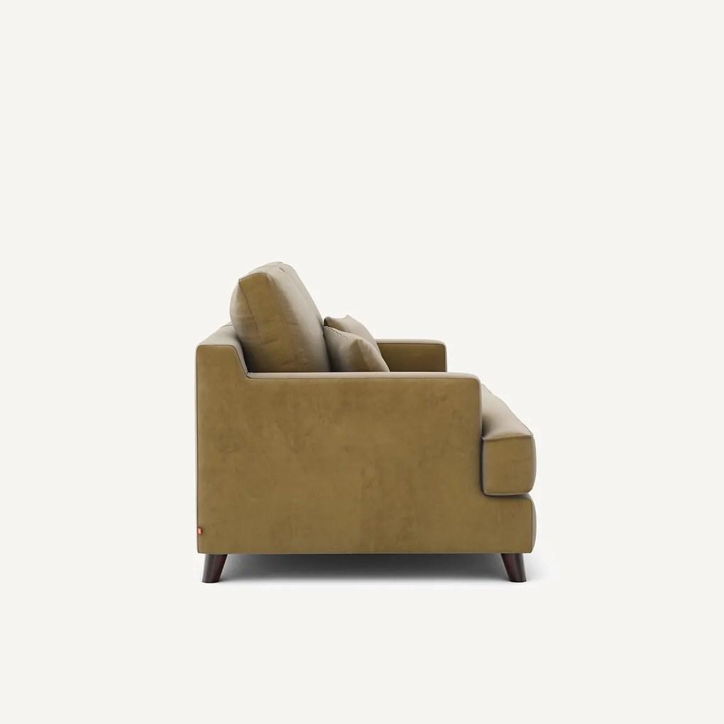 Compacte bank in fluweel, Alwine