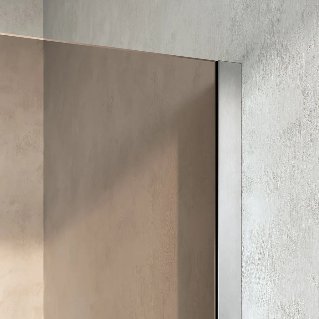 Brauer Oblivion inloopdouche bronsglas 100cm RVS geborsteld PVD