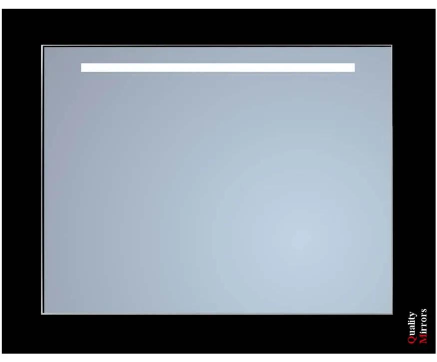 Sanicare Spiegel met "Warm White" Leds 100 cm. Sensor schakelaar  1 x horizontale strook alu omlijsting