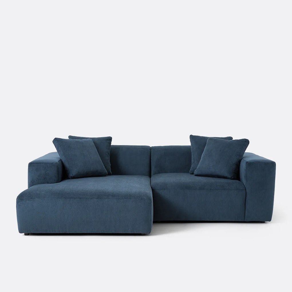 Linker hoekbank, ribfluweel, Liora