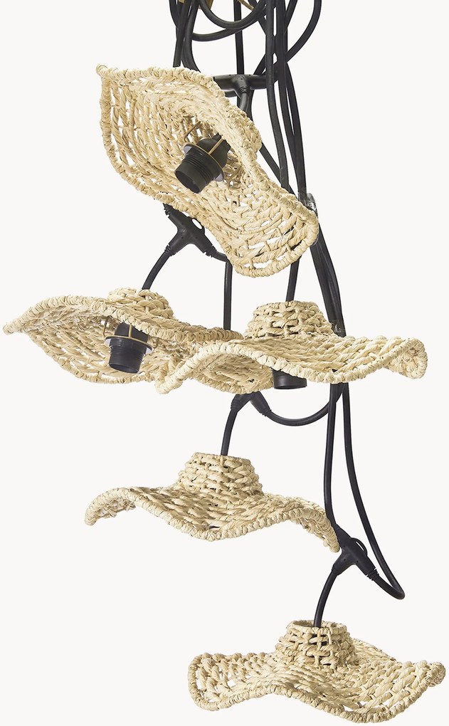 Outdoor lichtslinger Tali van raffia, 650 cm