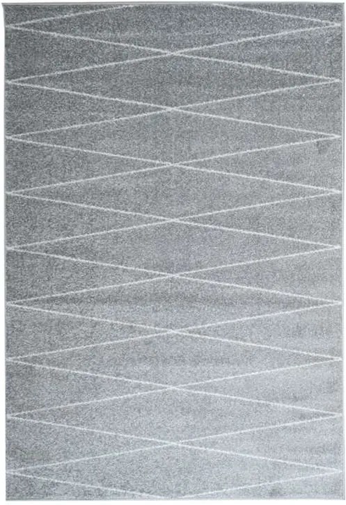 Vloerkleed Florence gelijnd - grijs - 200x290 cm - Leen Bakker