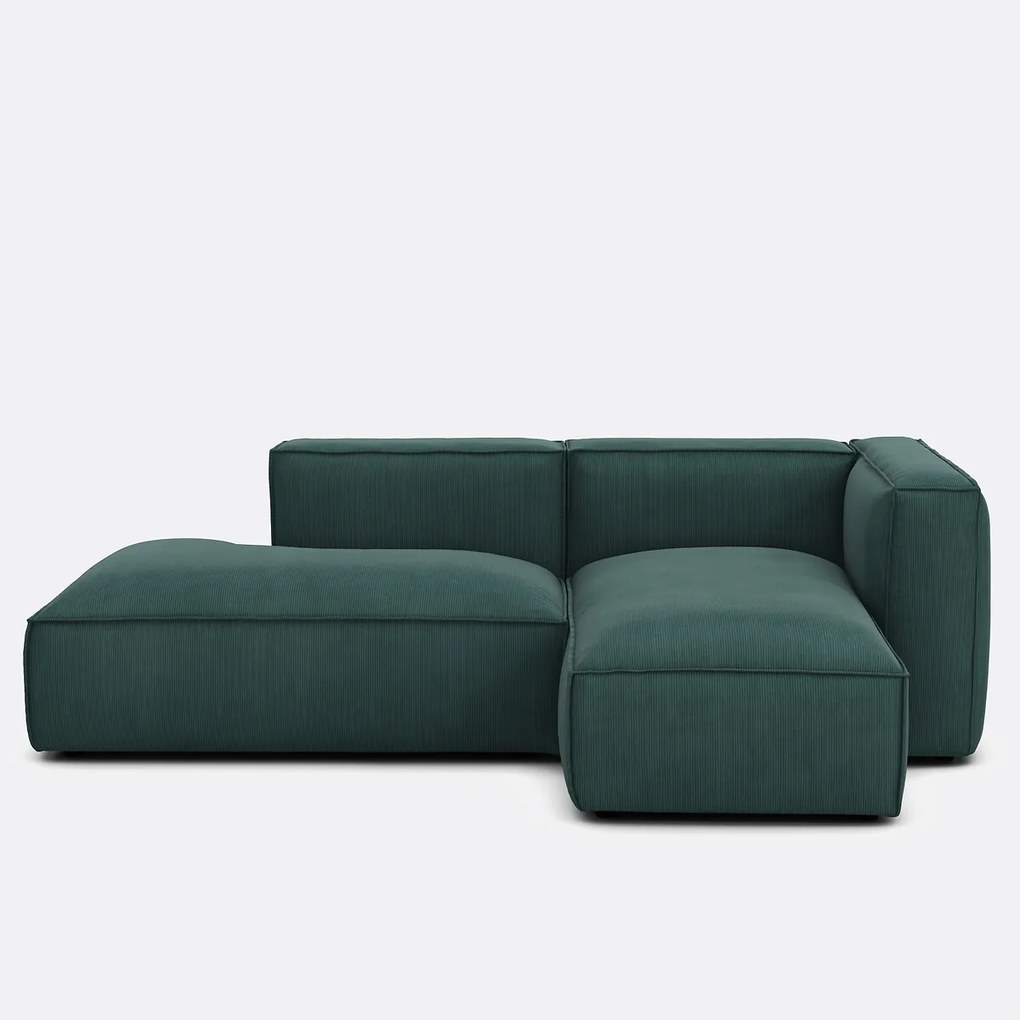 Modulaire hoekbank rechts in ribfluweel, SEVEN