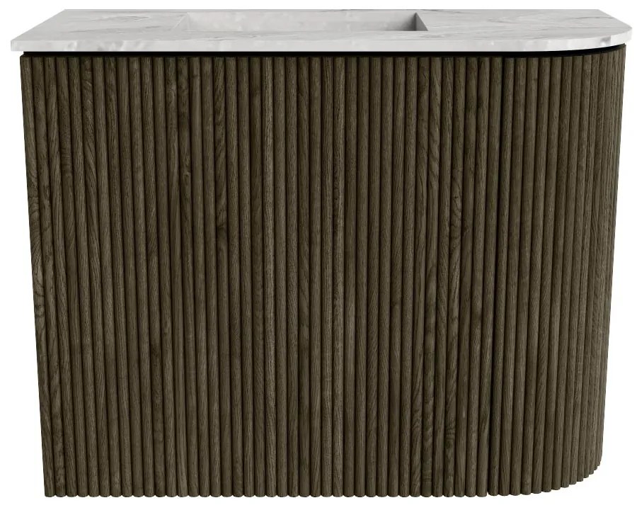 Mondiaz Joya DLux 50cm toiletmeubel ronding rechts shadow met wastafel faye links 1 kraangat glace