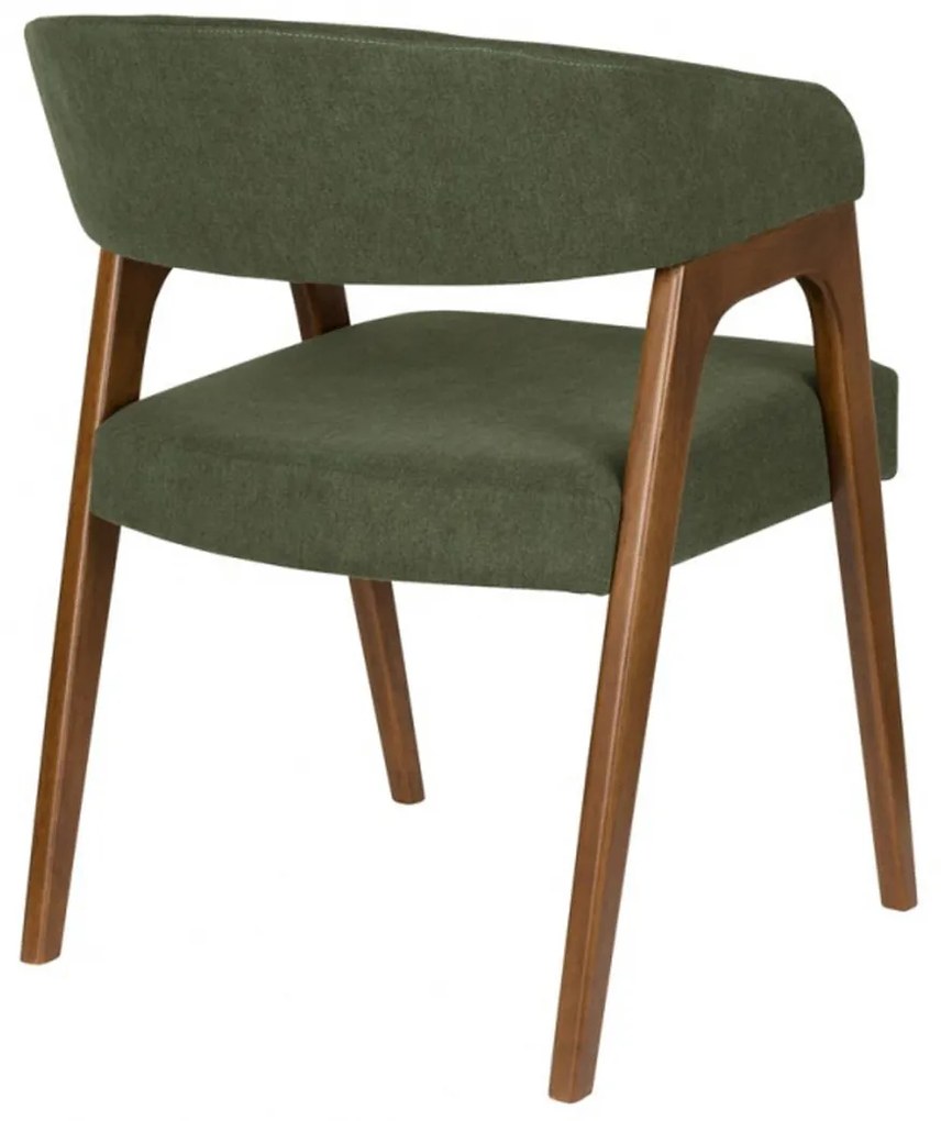 Dutchbone Adamello Vintage Eetkamerstoel Walnoot Groen