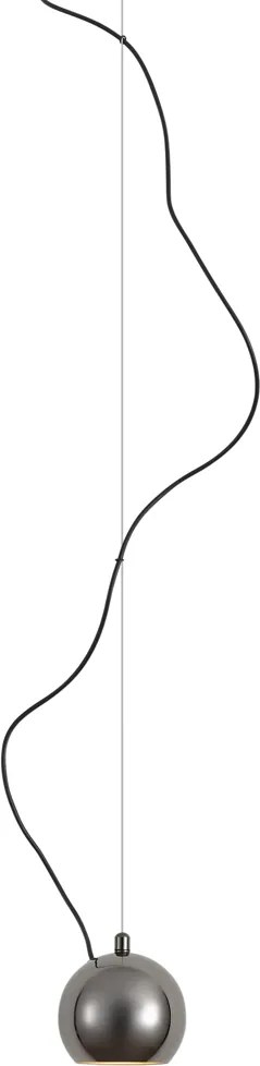 Design hanglamp zwart chroom voor railsysteem 1-fase - Slimline Sara