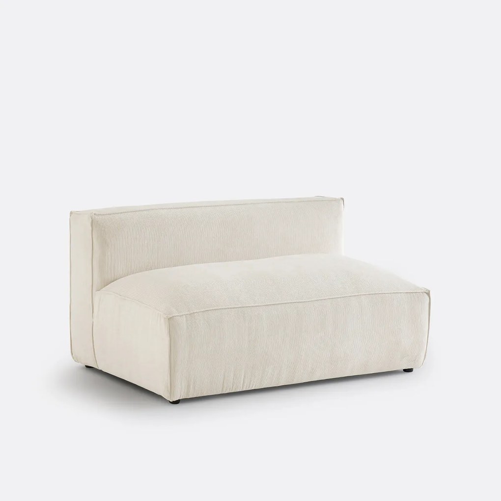 Element voor modulaire bank, 2-zit, in ribfluweel, Seven