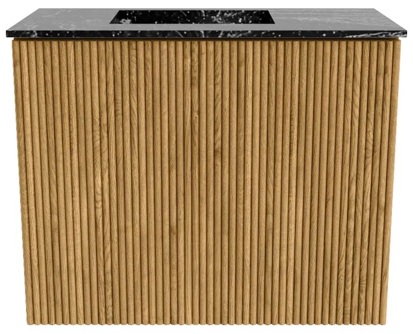 Mondiaz Joya DLux 50cm toiletmeubel oak met wastafel faye links zonder kraangat lava