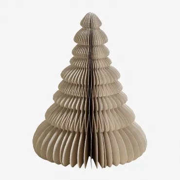 Kerstboom Van Papier Noelle Beige – Linnen & ↑24 Cm - Sklum