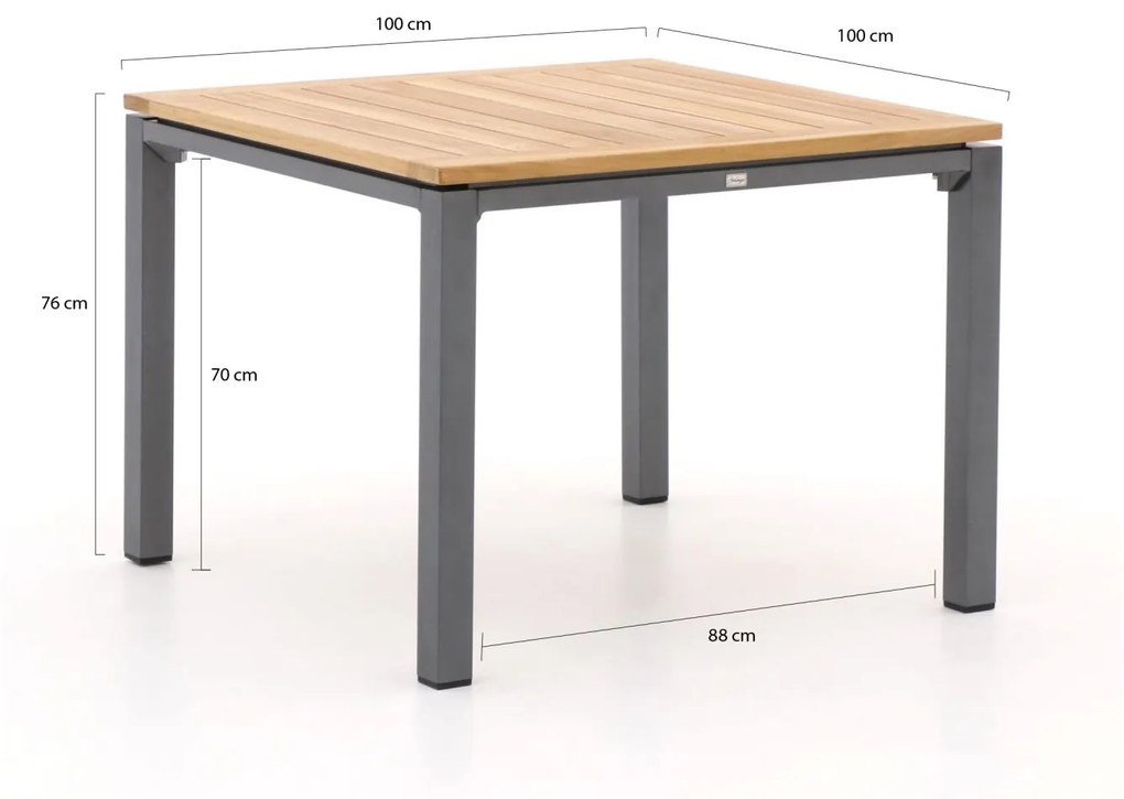 Bellagio Lugo/Linosa 100cm dining tuinset 5-delig verstelbaar