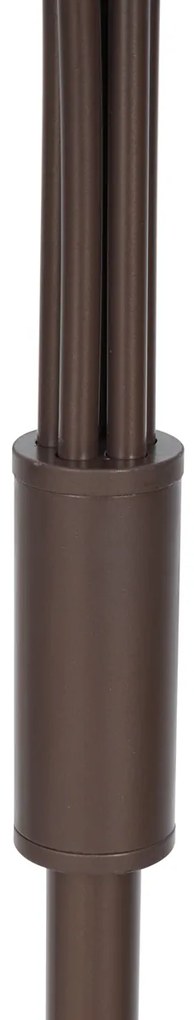 Design vloerlamp brons met brons glas 5-lichts - Athens