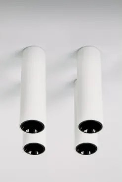 Pack Van 4 Ronde Led-opbouwplafondlampen Ø4 Cm In Aluminium Luisiana Zwart & 3 W & 19º & Wit Koud 4000k - Sklum