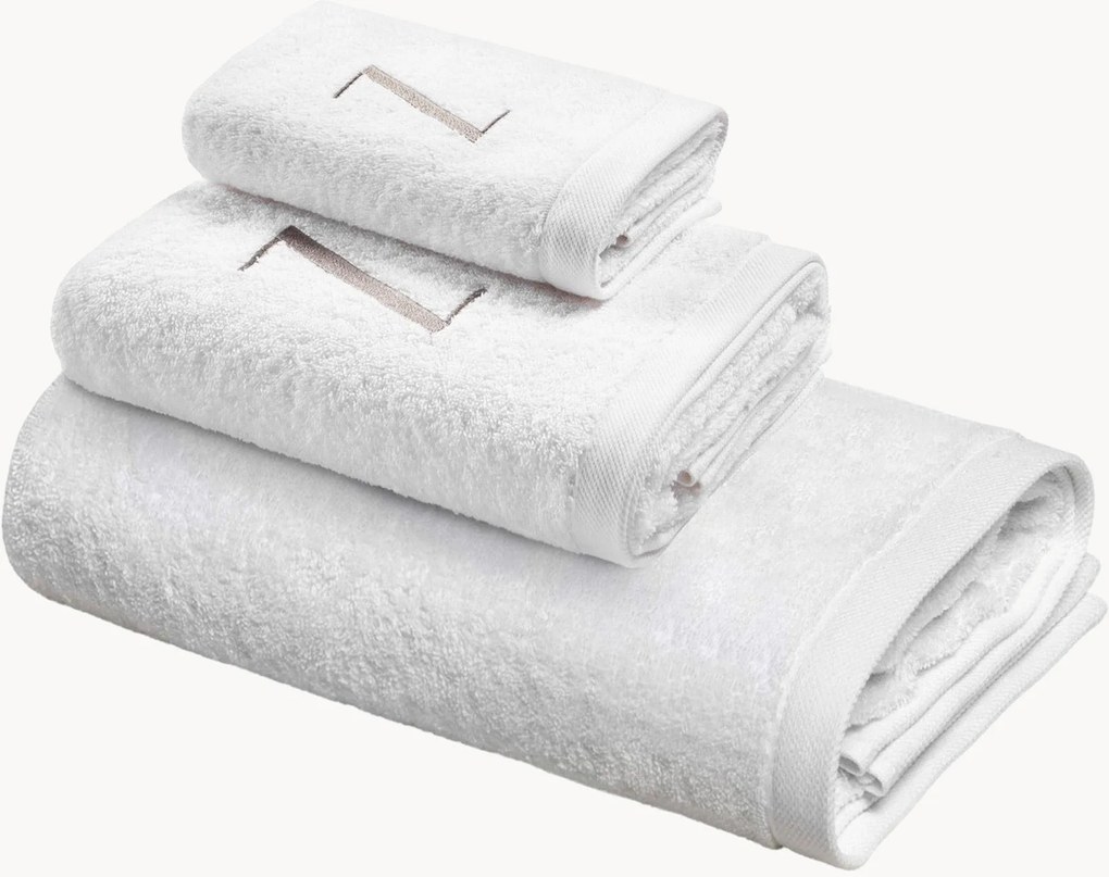 Katoenen handdoekenset Monogram van A tot Z, 3-delig