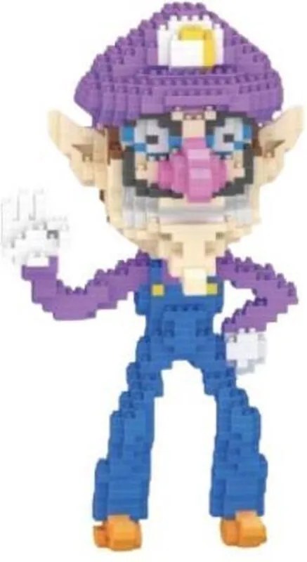 Waluigi Nanoblock 1000 Miniblocks Super Mario Biano