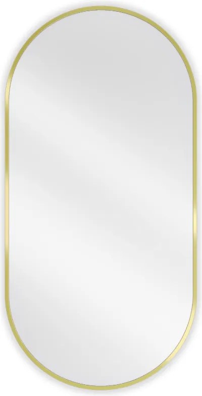 Mexen Loft ovale badkamerspiegel 100 x 50 cm, gouden frame - 9851-100-050-000-50