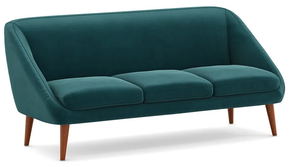 3-zit bank, in fluweel, Séméon