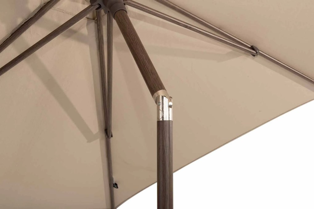 4 Seasons Outdoor Azzurro parasol met Wengé frame en Beach doek Ø 300 cm  Parasol    beige weerbestendig