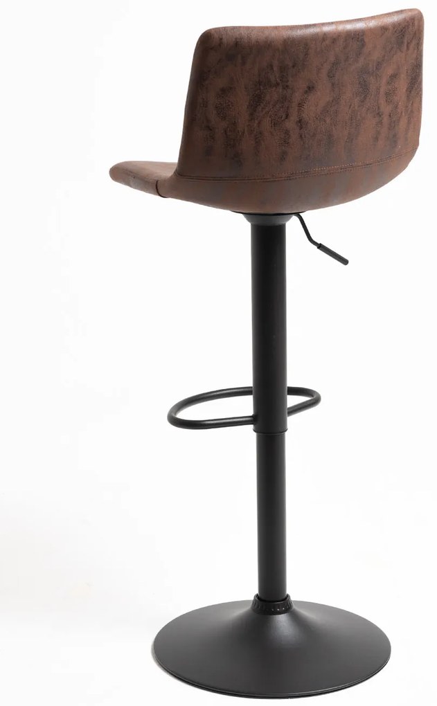 Yatis vintage bruine kunstleren kruk