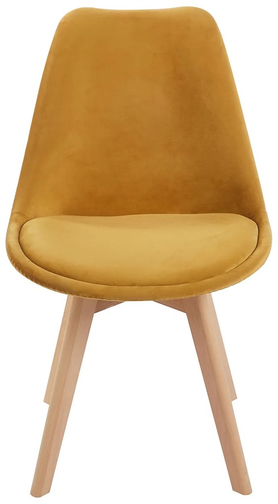 Set van 4 Synk Fluwelen Stoelen