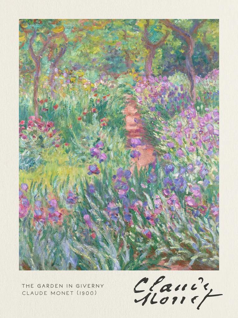 Kunstdruk The Garden in Giverny - Claude Monet, (30 x 40 cm)