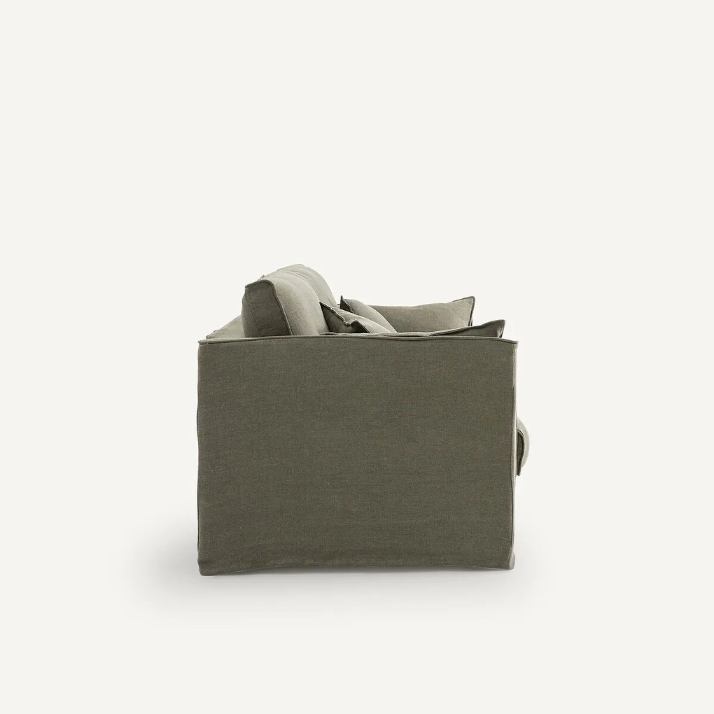 Sofa 3- of 4-zits in dik stonewashed linnen, Camille
