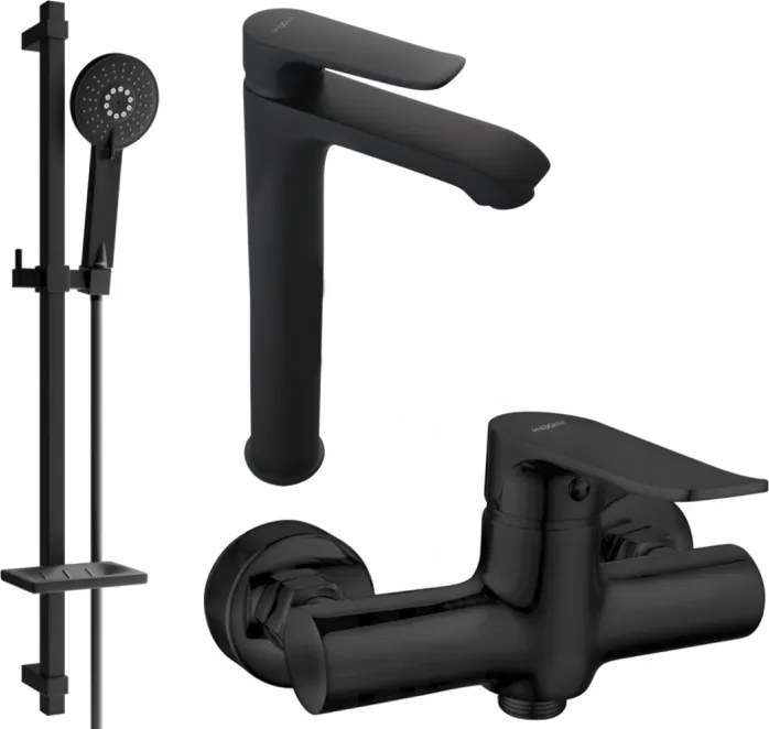 Mexen Pecos DQ40 doucheset, zwart - 72714DQ40-70