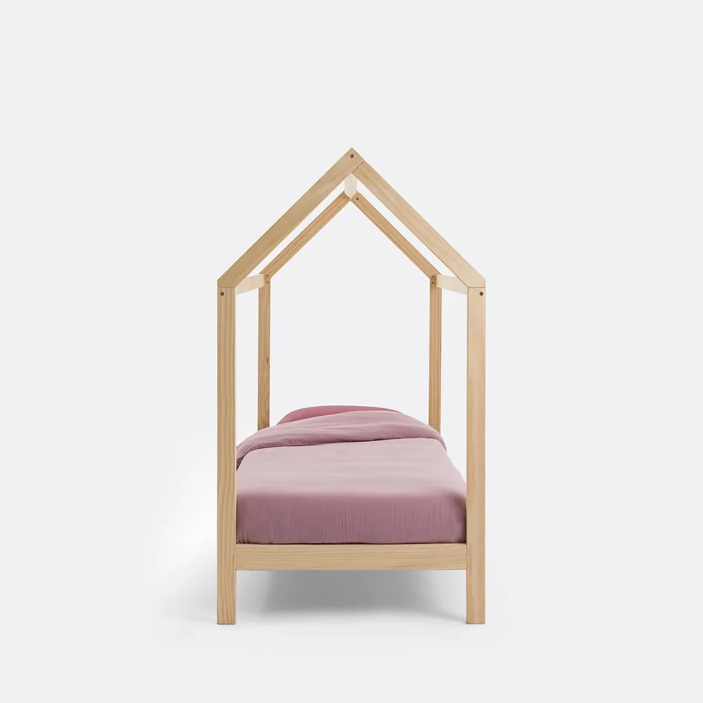 Caban bed in massief dennenhout, Archi