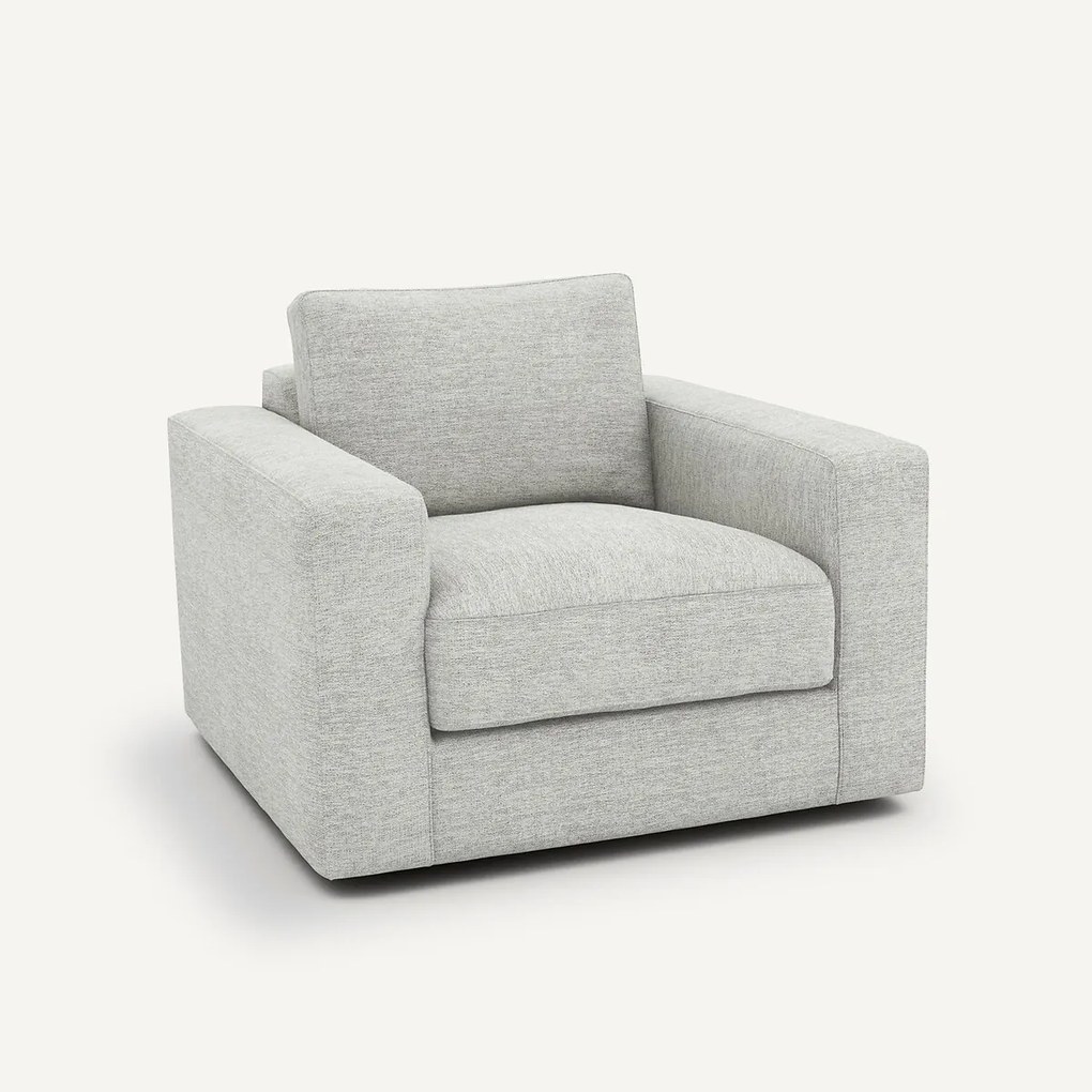 Fauteuil in jaspis canvas stof, Skander