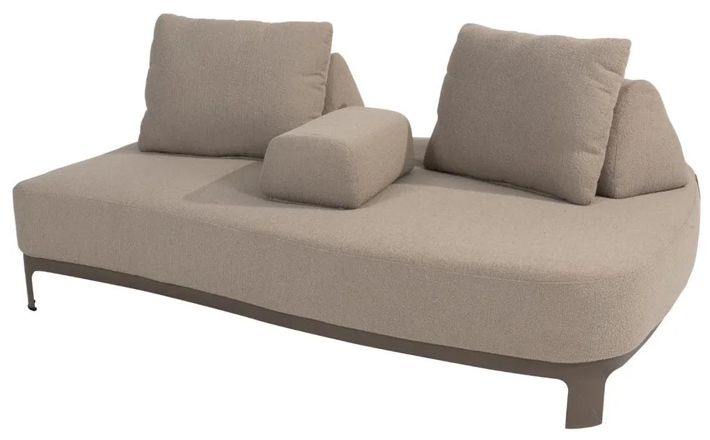 4 Seasons Outdoor Santorini hoek loungebank terre met XL-hoek *Showroommodel Loungebank bruin weerbestendig