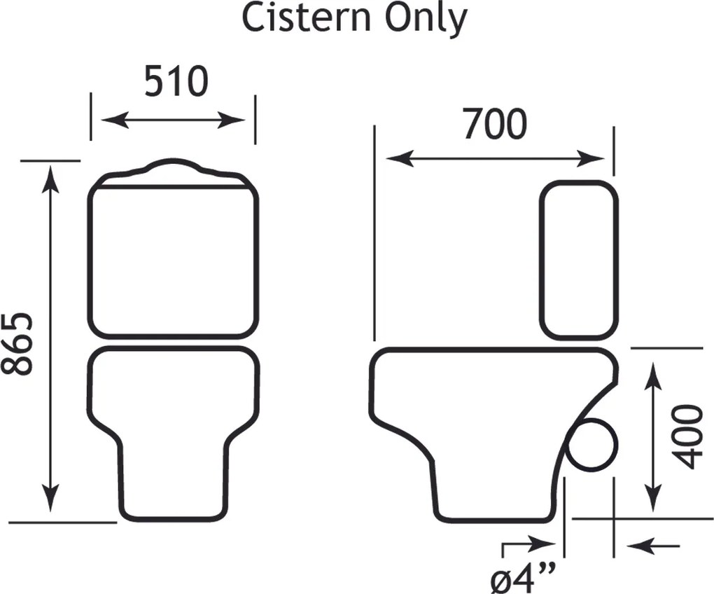 Eastbrook Tamarind reservoir met hendel wit glans