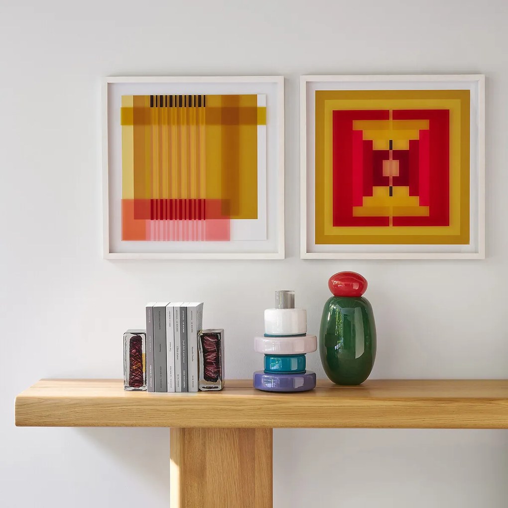 Flesvaas van geblazen glas, H30,5 cm, Stine