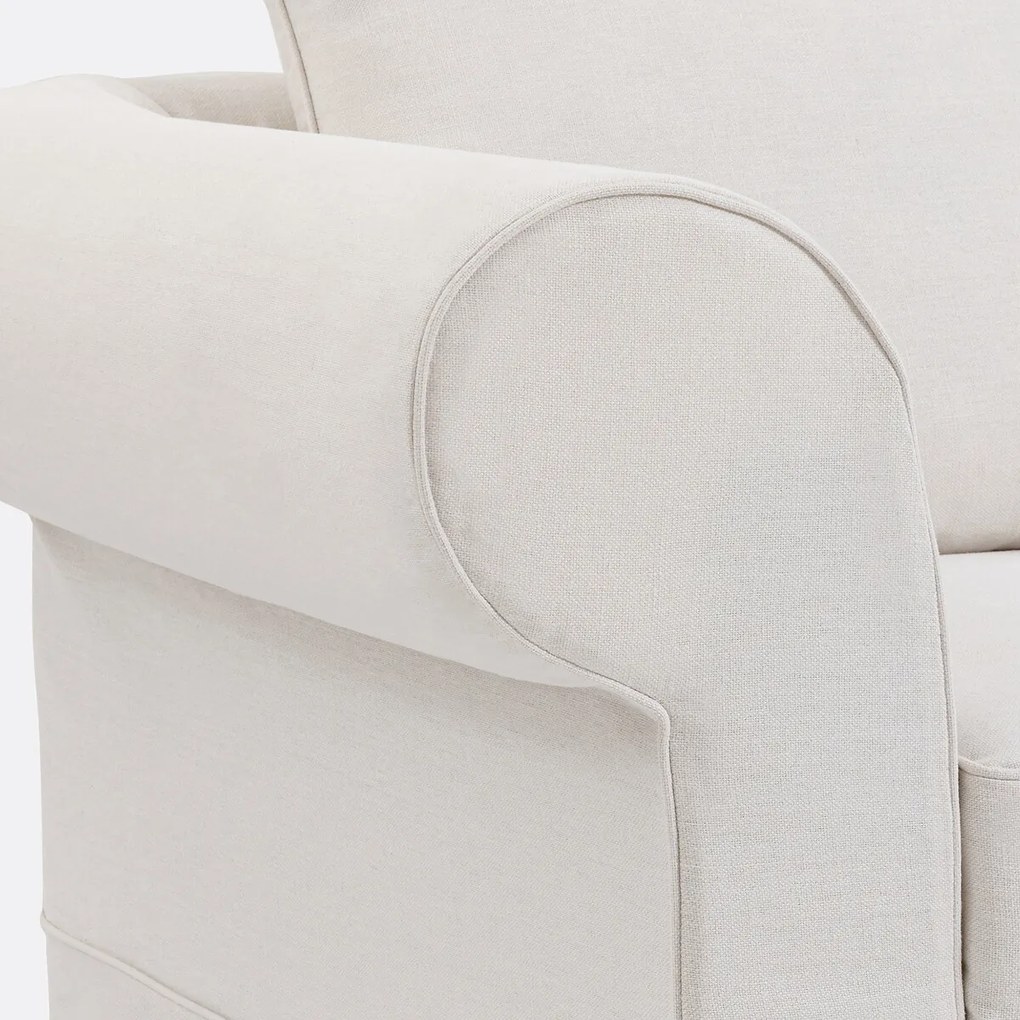 Fauteuil in dik linnen, uitstekend comfort, Adelia
