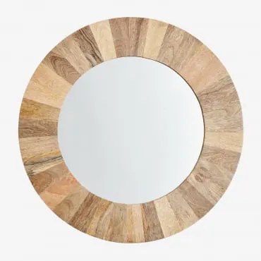 Ronde Wandspiegel Ø55 Cm In Lanzarote Mangohout Mangohout - Sklum