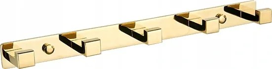 Mexen handdoekhaak met vijf haken, goud - 709265-50