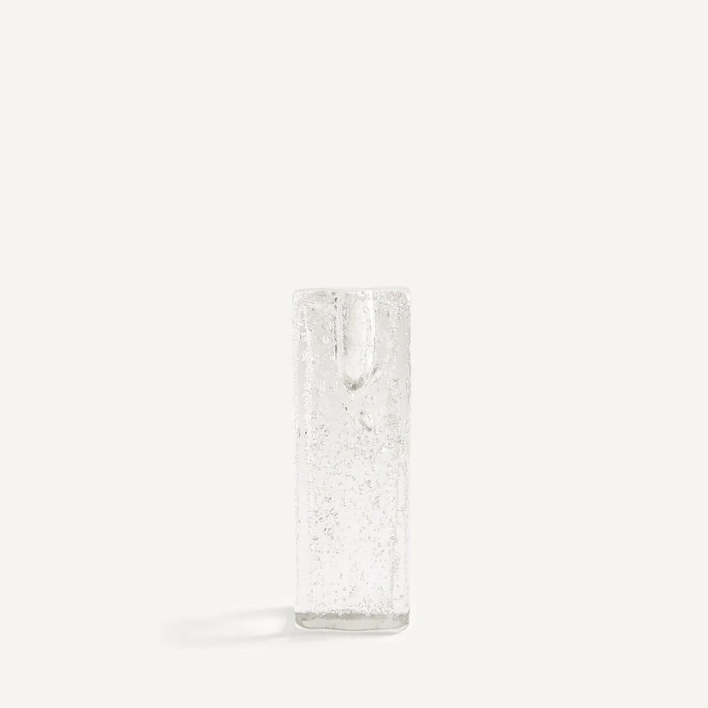 Handgeblazen glazen kandelaar, hoogte 18 cm, CASARE