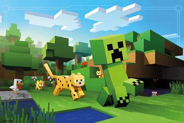 Poster Minecraft - Ocelot Chase