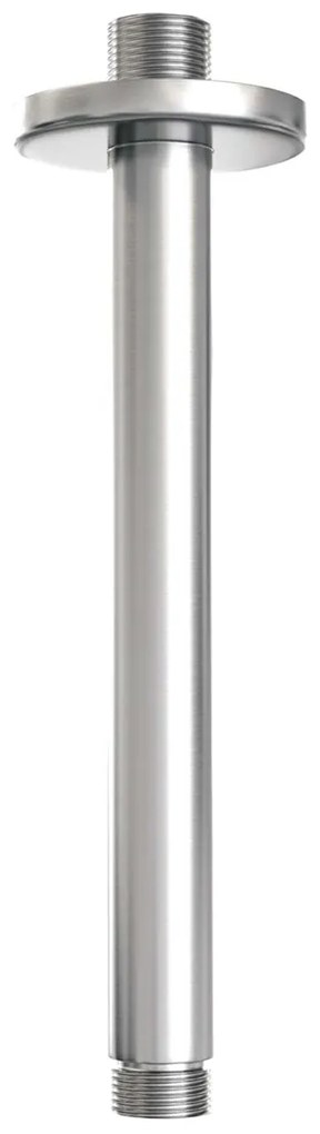 Brauer Stripe inbouw regendouche met 25cm hoofddouche, plafondarm en staafhanddouche set 15 RVS geborsteld PVD