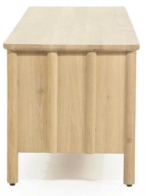 Eleonora Jake Modern Tv-meubel Eikenhout Naturel 183 Cm - 183x47x50cm.