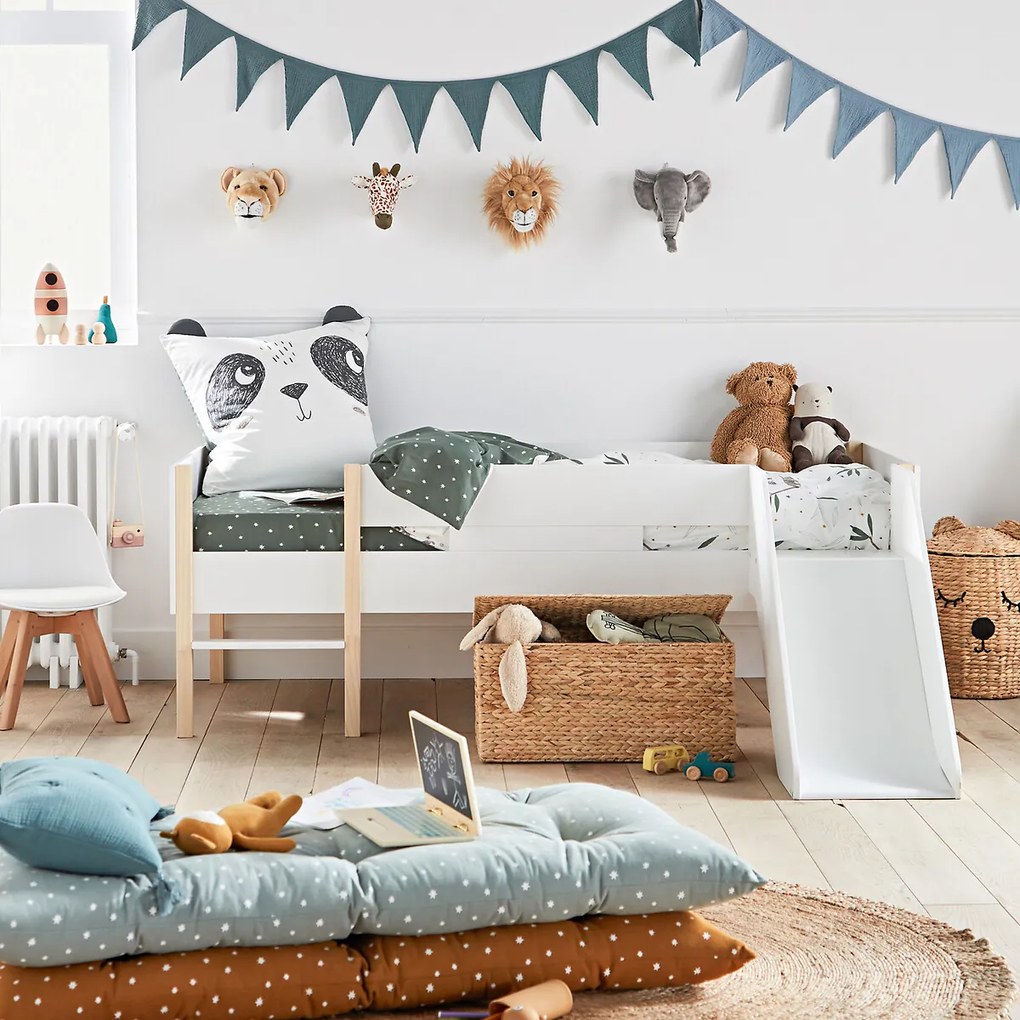 Halfhoog bed met glijbaan, Caume
